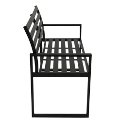 Aluminium Gartenbank in Schwarz - Casahan