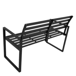 Aluminium Gartenbank in Schwarz - Casahan