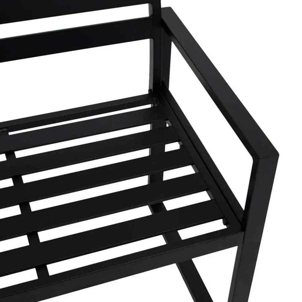 Aluminium Gartenbank in Schwarz - Casahan