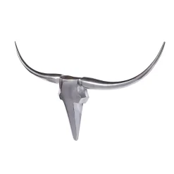 Aluminium Tierschädel mit Hörnern Stier abstrakt - Lutz