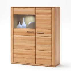 Anbauwand Athias aus Kernbuche (vierteilig)