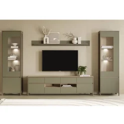 Anbauwand Kombination im Scandi Chic - Promo (vierteilig)