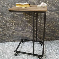 Anstelltisch auf Rollen in Eiche Dekor - Gionno