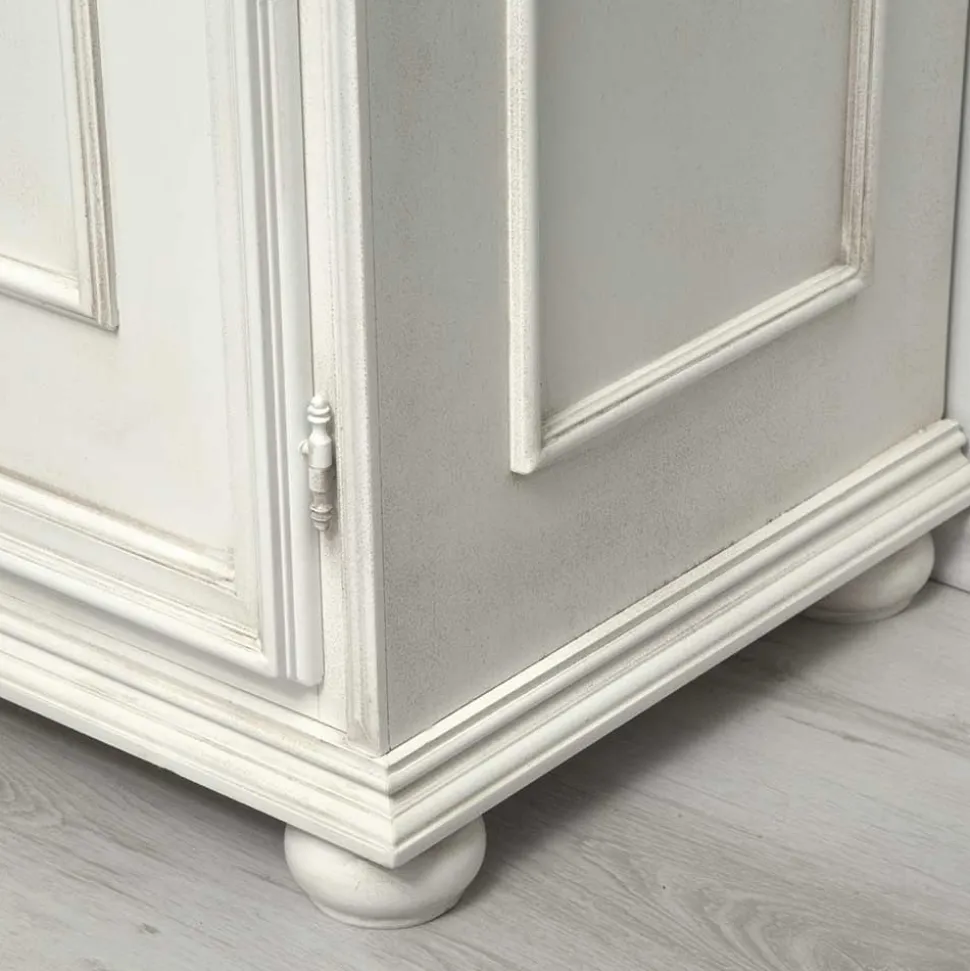 Antikweiße Kommode mit zwei Schubladen - Vicina