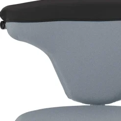 Arbeitshocker mit Lehne in Grau Schwarz - Camcupa