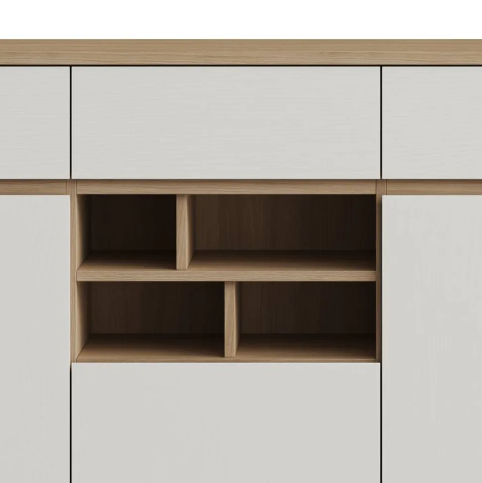 Arbeitszimmer Möbel-Kombi in Weiß - Ovidio (dreiteilig)