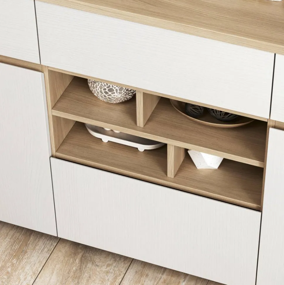 Arbeitszimmer Möbel-Kombi in Weiß - Ovidio (dreiteilig)