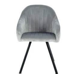 Armlehenstühle in Silber Grau - Ashento (2er Set)