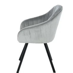 Armlehenstühle in Silber Grau - Ashento (2er Set)