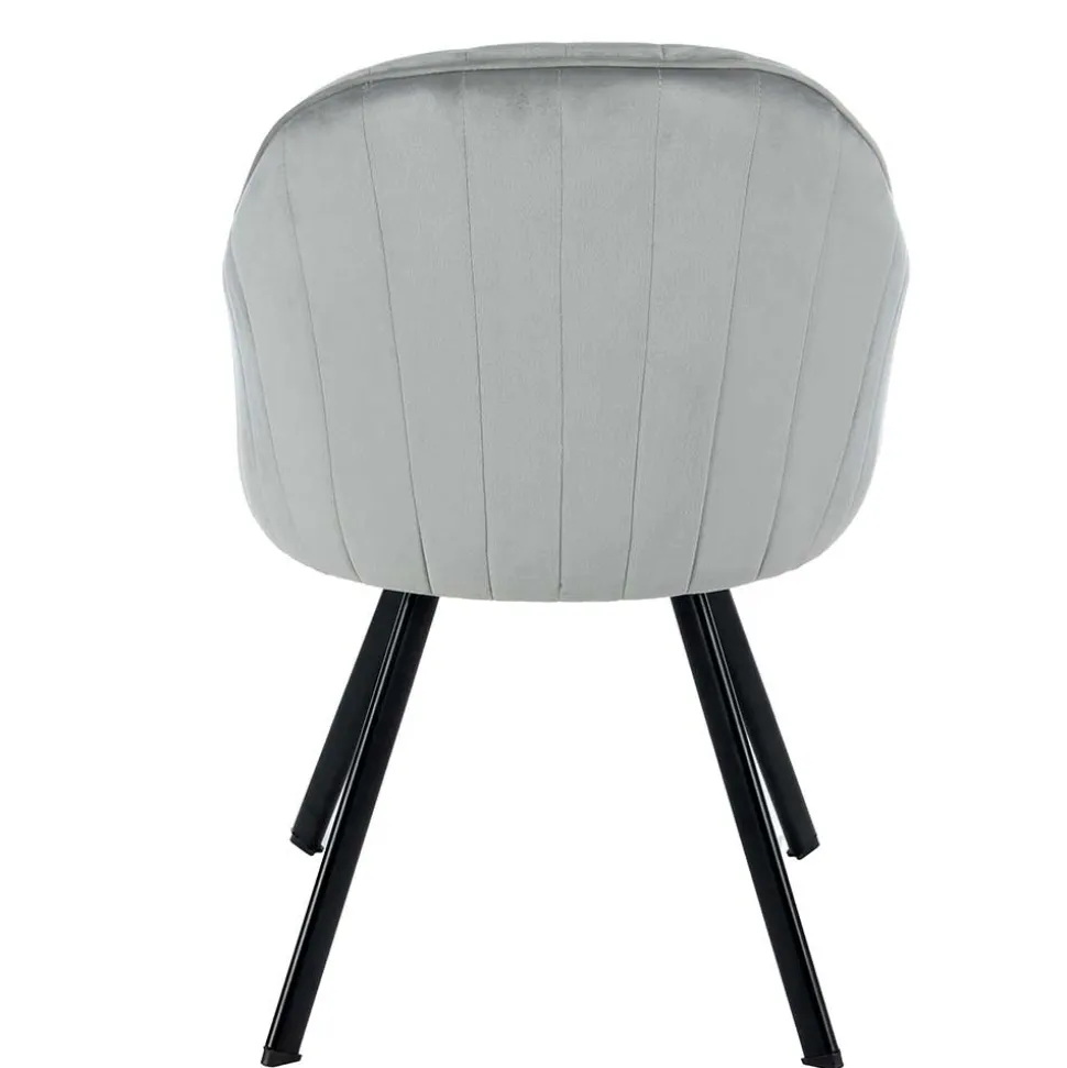 Armlehenstühle in Silber Grau - Ashento (2er Set)