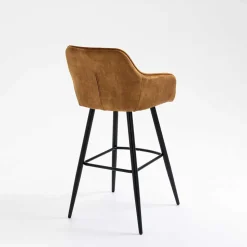 Armlehnen Barstühle in Ocker & Schwarz - Andim (2er Set)
