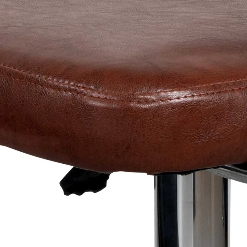 Armlehnen Barstuhl in Braun & Chrom - Usavina (2er Set)