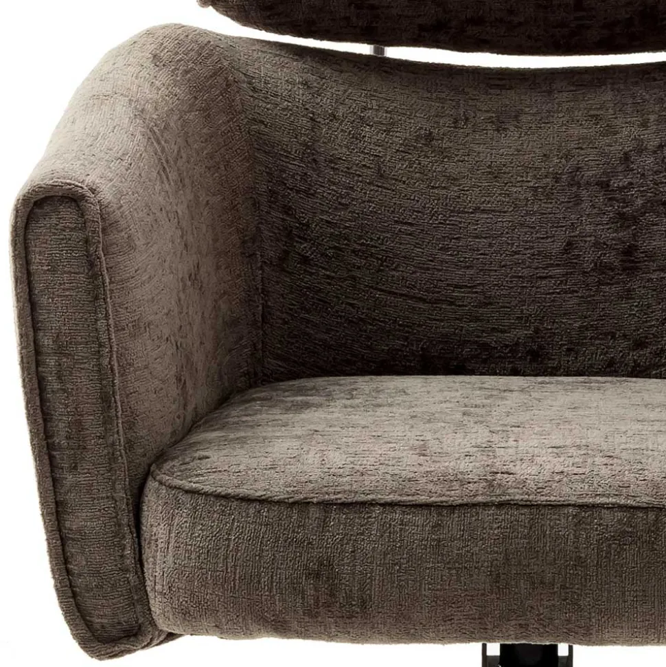 Armlehnen Drehstuhl in Braun - Arjama (2er Set)