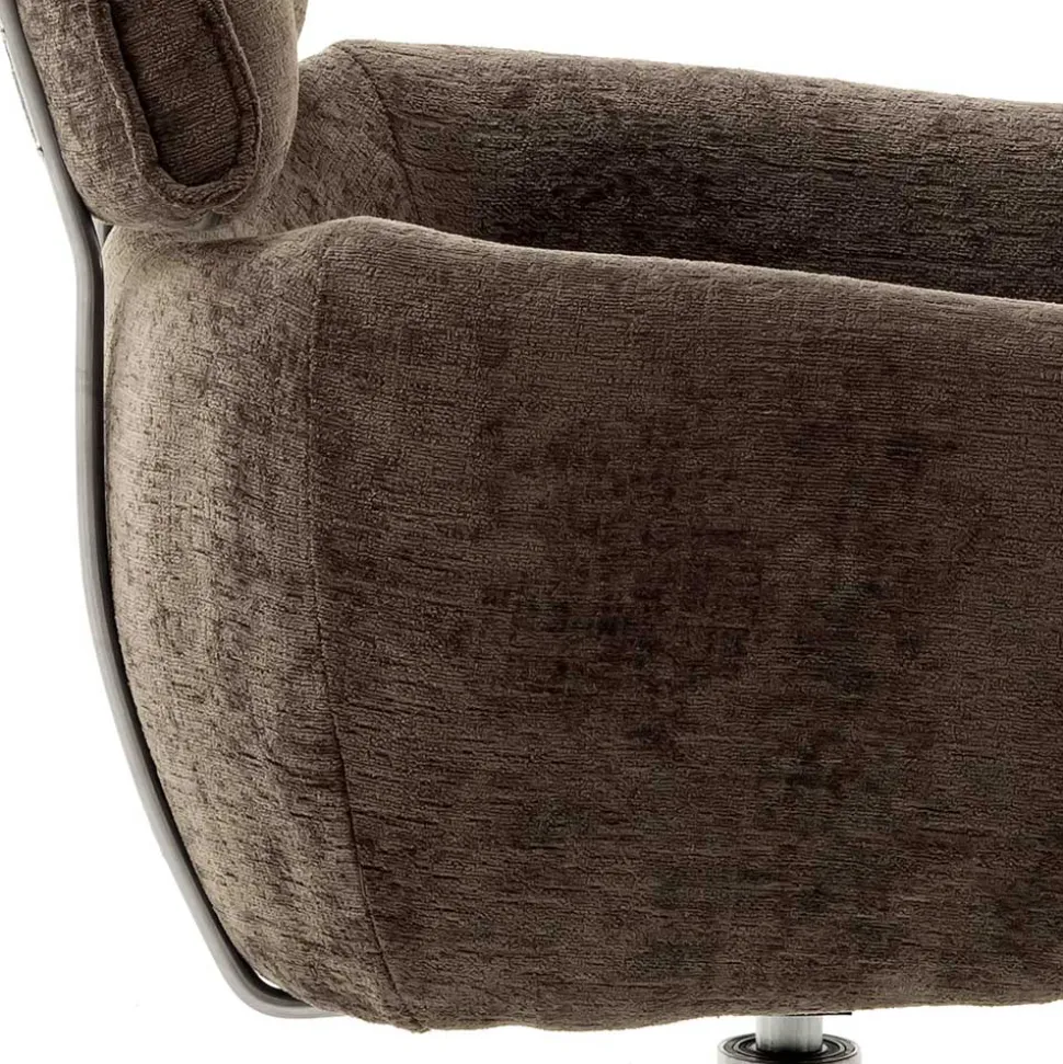 Armlehnen Drehstuhl in Braun - Arjama (2er Set)