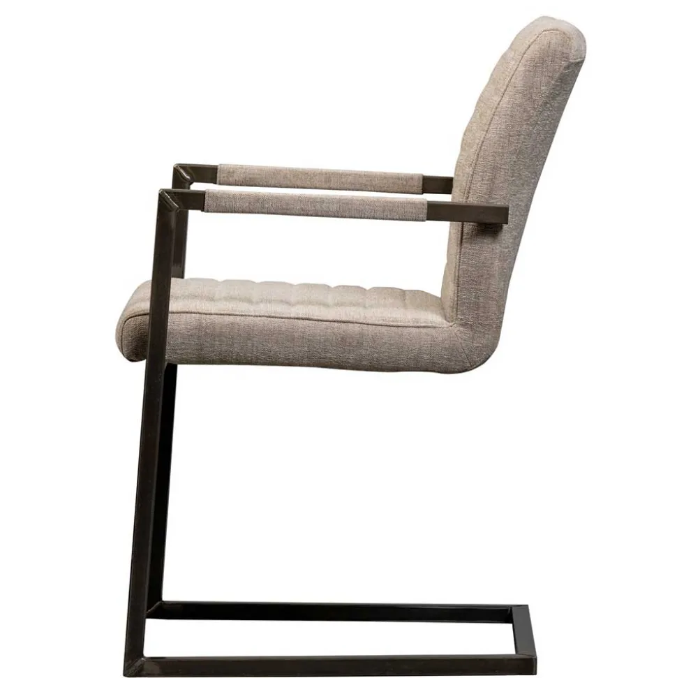 Armlehnen Freischwinger in Beige - Sentata (2er Set)