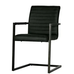 Armlehnen Freischwinger in Anthrazit - Birte (2er Set)