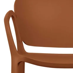 Armlehnen Kunststoffstühle in Braun - Vincentro (4er Set)