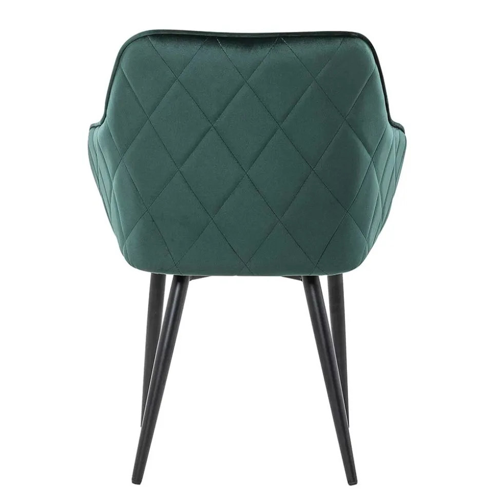 Armlehnen Polsterstuhl in herrlichem Dunkelgrün - Abacho