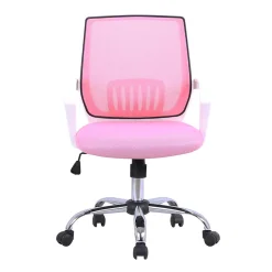 Armlehnen Schreibtischstuhl in Rosa & Weiß - Nadele