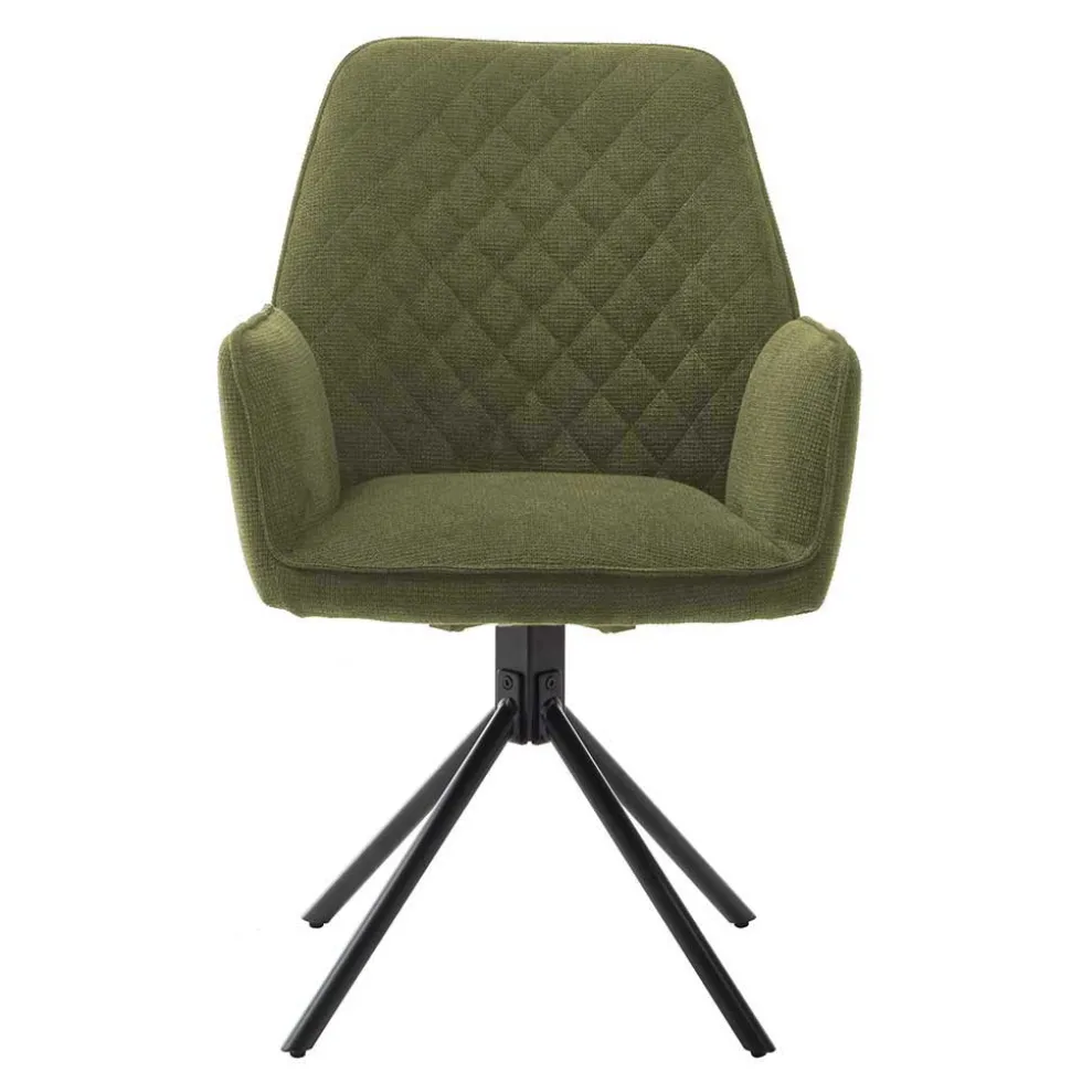 Armlehnenstuhl aus Chenillegewebe - Gomata (2er Set)