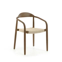 Armlehnenstuhl aus Kordel Geflecht - Vilvia (4er Set)