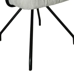 Armlehnenstuhl in Beige Chenille - Florina (2er Set)