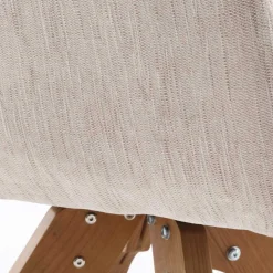 Armlehnenstuhl in Creme Strukturstoff - Crystoga (2er Set)