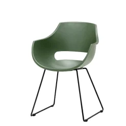 Armlehnenstuhl in Grün & Schwarz - Foskany (4er Set)