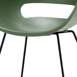 Armlehnenstuhl in Grün & Schwarz - Foskany (4er Set)