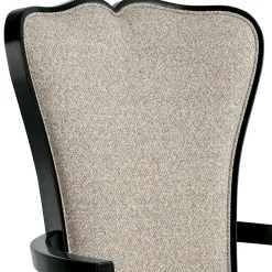 Armlehnenstuhl in Hellgrau und Schwarz - Tuscano