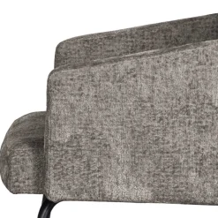 Armlehnenstuhl in Taupe Webstoff - Kalindo (2er Set)