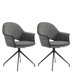 Armlehnenstuhl um 180 Grad drehbar - Watenora (2er Set)