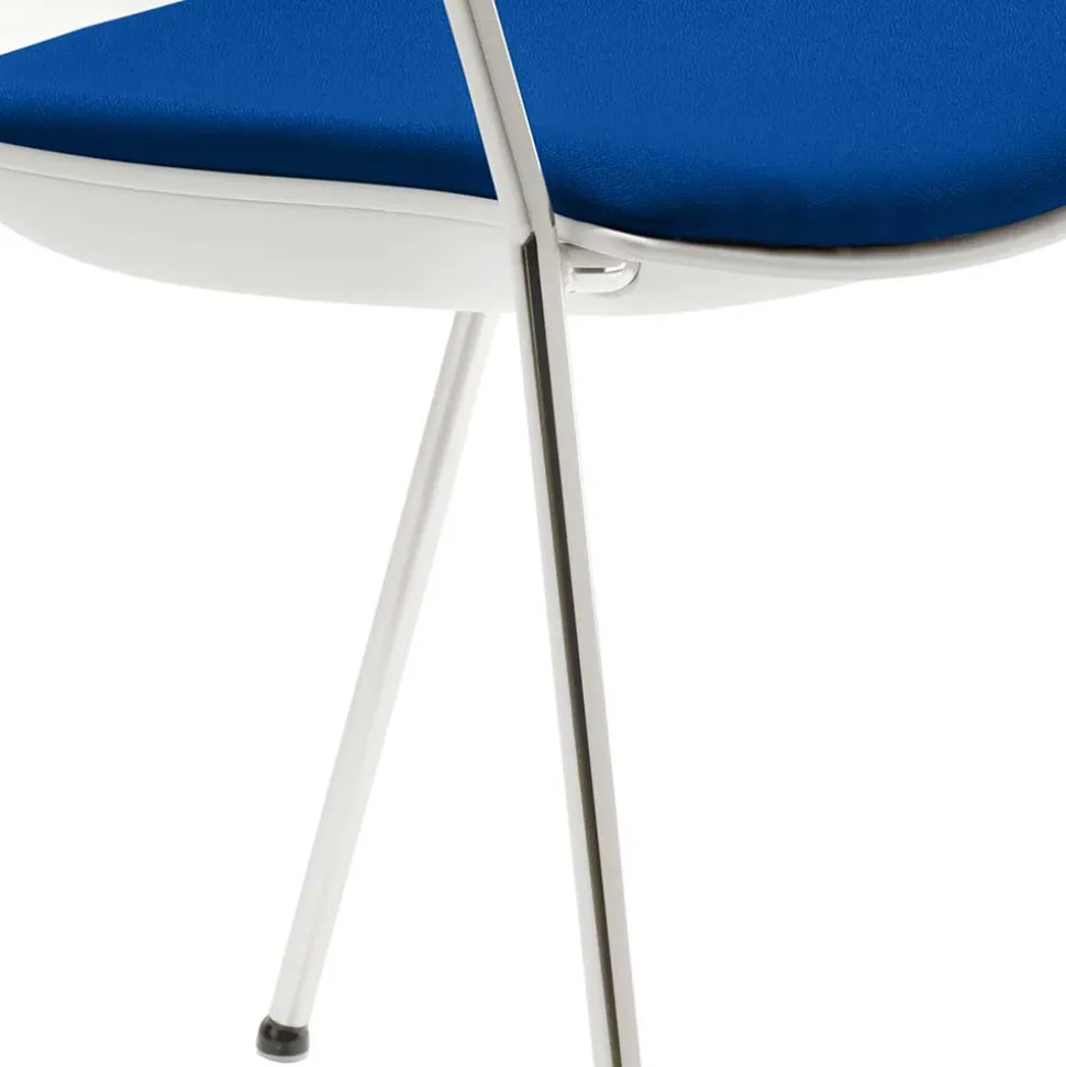 Armlehner Schalenstuhl in Weiß & Blau - Dreamin