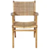 Armlehnstuhl aus Rattangeflecht & Teakholz - Casserra