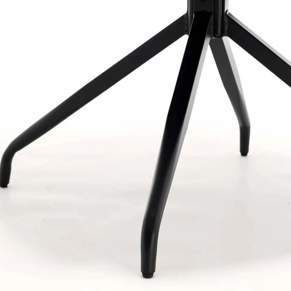 Armlehnstuhl in Anthrazit Chenille - Emgo (2er Set)