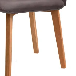 Armlehnstuhl in Dunkelbraun und Wildeiche - Sagavi