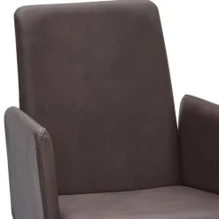 Armlehnstuhl in Dunkelbraun und Wildeiche - Willy