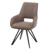 Armlehnstuhl in Taupe & Schwarz - Centauro