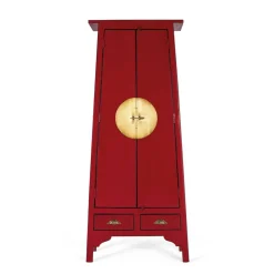 Asia Design Schrank in Rot Massivholz - Iscian