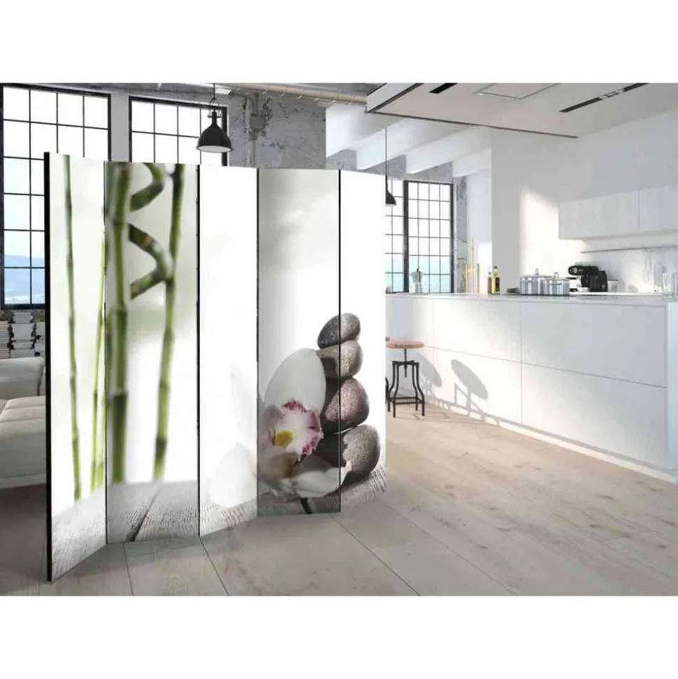 Asia Design-Paravent mit Zen Foto - Plodi