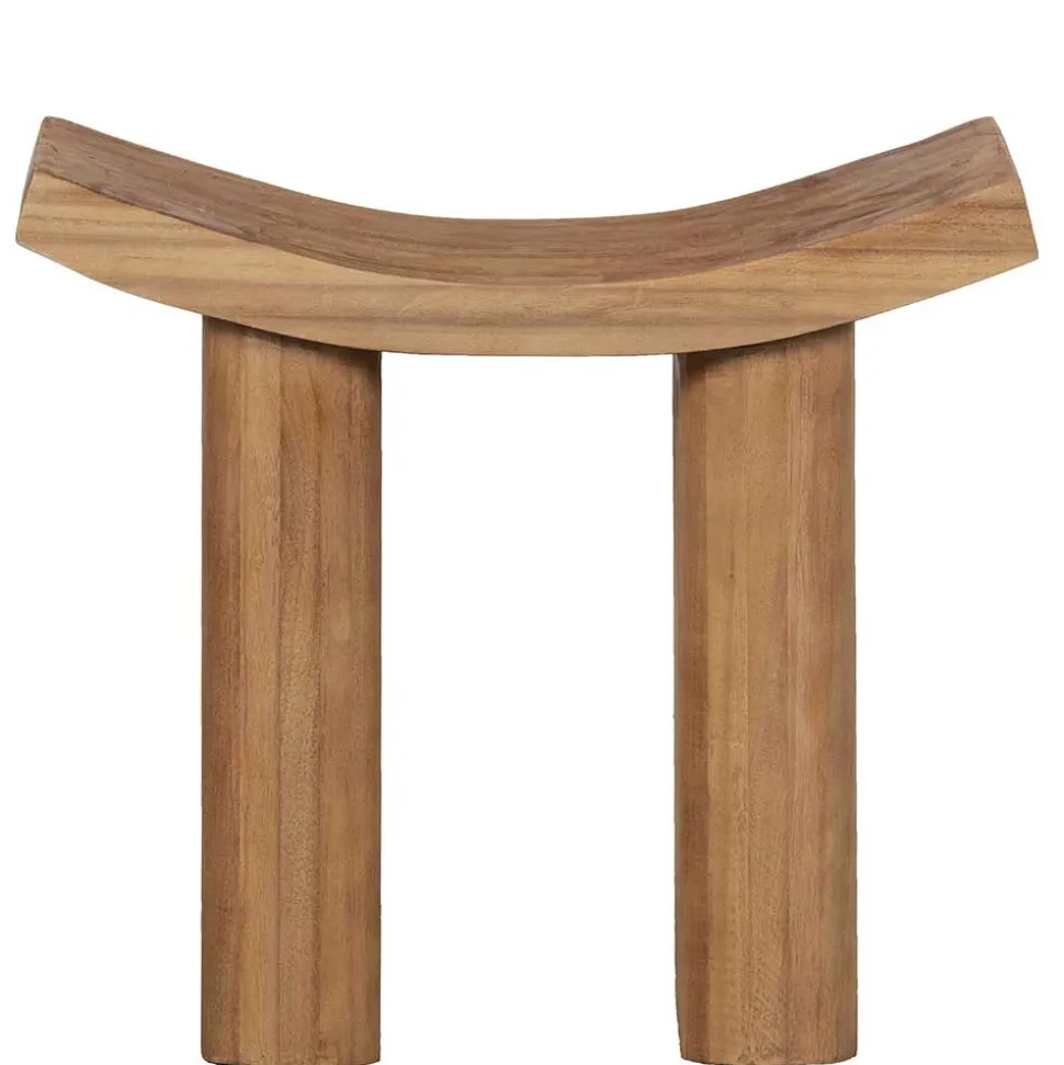 Asiatischer Hocker aus Paulownia massiv - Dualko