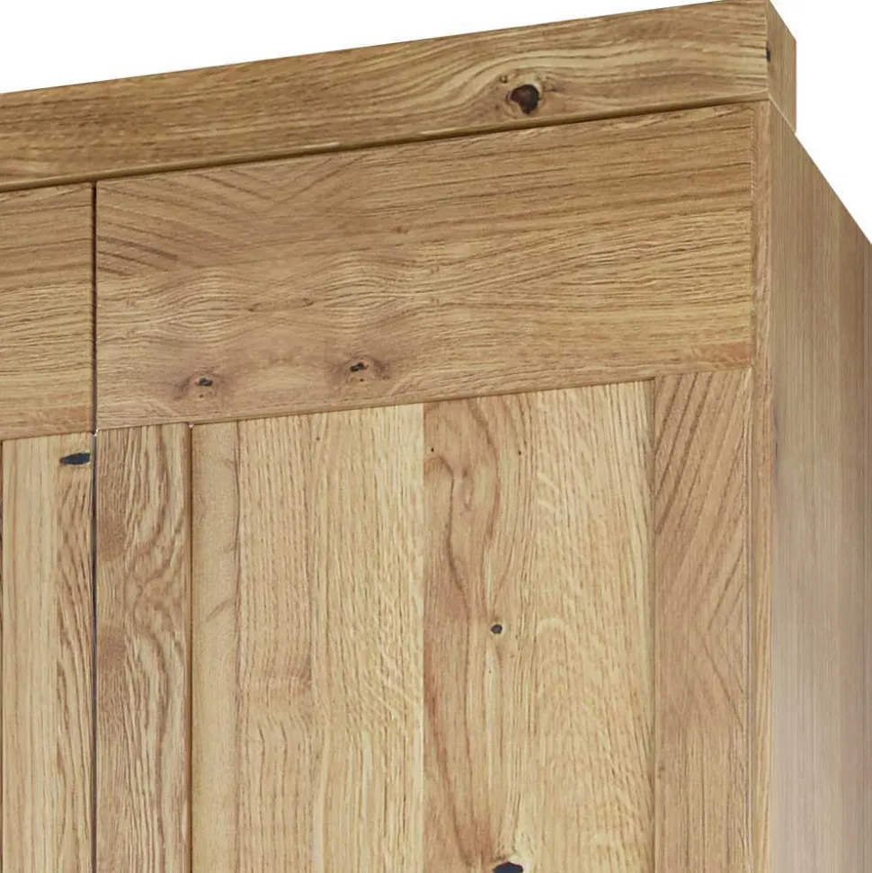 Asteiche Schlafzimmerschrank mit Spiegel - 5-türig - Zamron