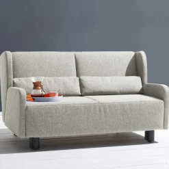 Ausklappbare Stoffcouch in Beige - Bondio