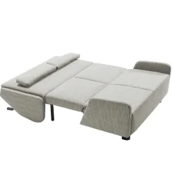 Ausklappbare Stoffcouch in Beige - Bondio