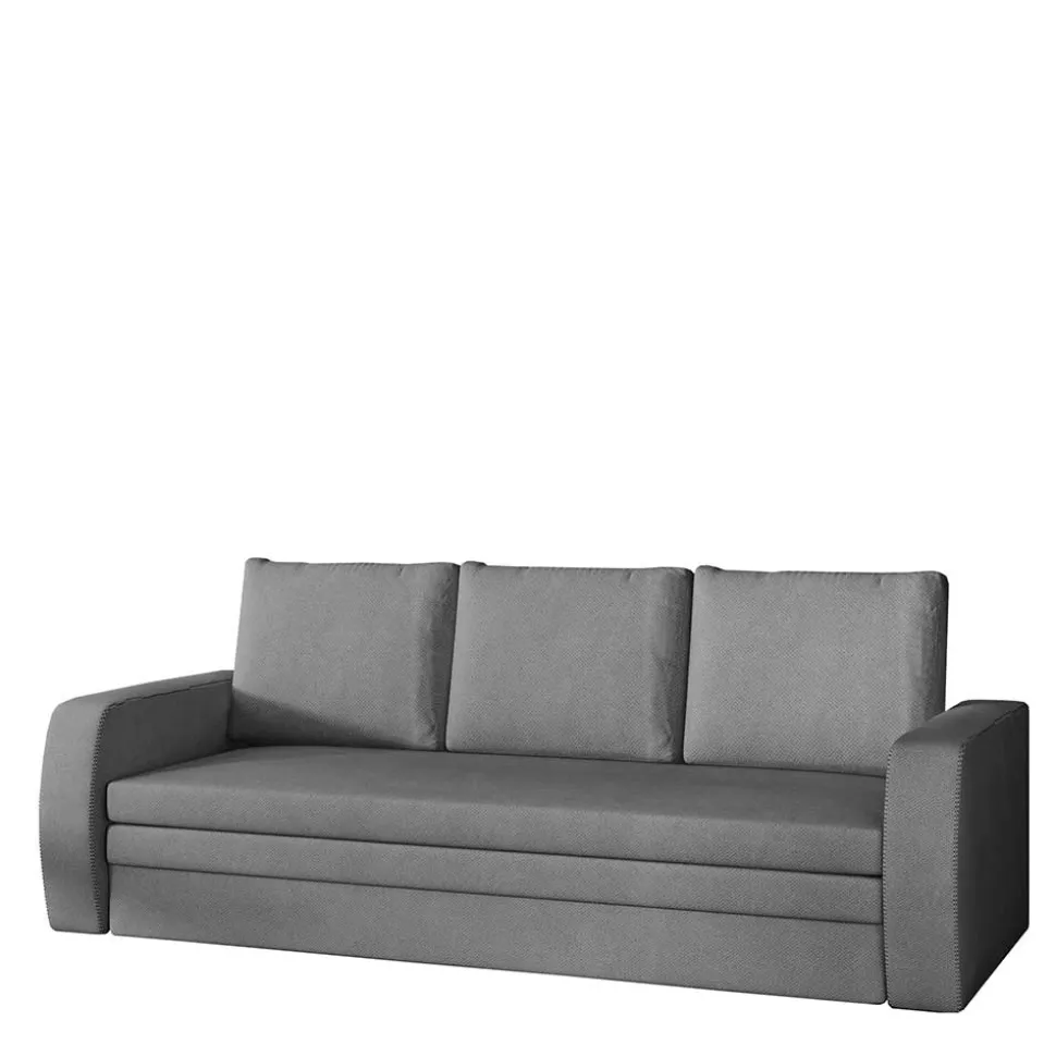 Ausklappbares Sofa in Grau Samt - Lodeves