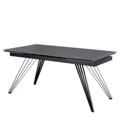 Ausziehbarer Esstisch in Dunkelgrau Keramik - Filios