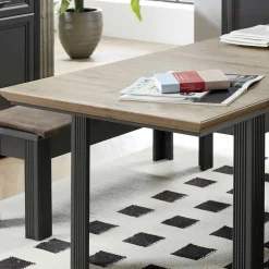 Ausziehbarer Landhaustisch in Dunkelgrau - Thumbs