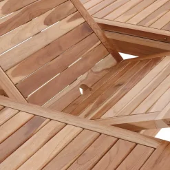 Ausziehbarer Teakholz Gartentisch rund oval - Klahuma