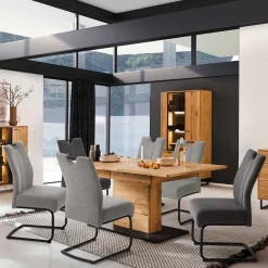 Ausziehtisch & Freischwinger Kombi - Flacona (siebenteilig)