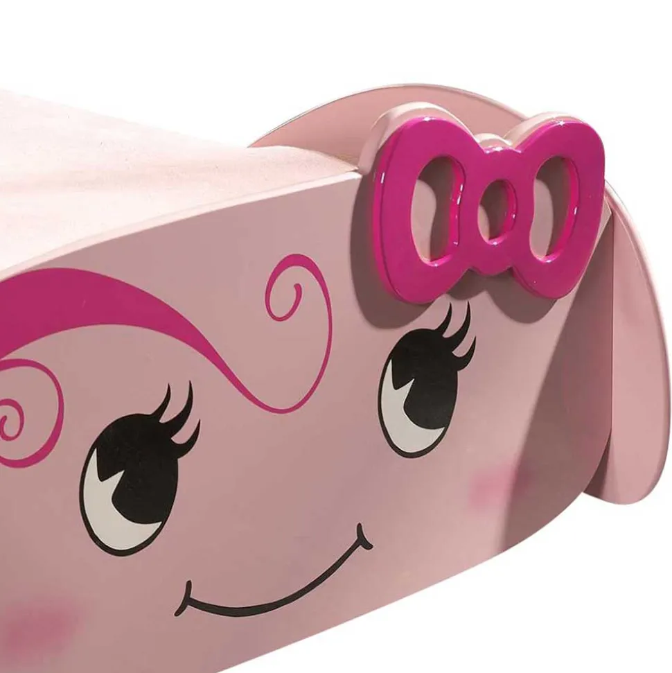 Autobett mit Matratze in Rosa mit Pink - Bageria